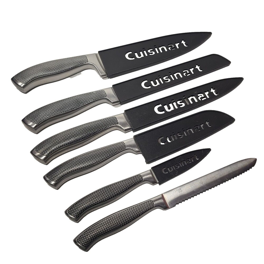 Cuisinart 6 Piece Stainless Steel Knife Set with Sheaths Model 17550F